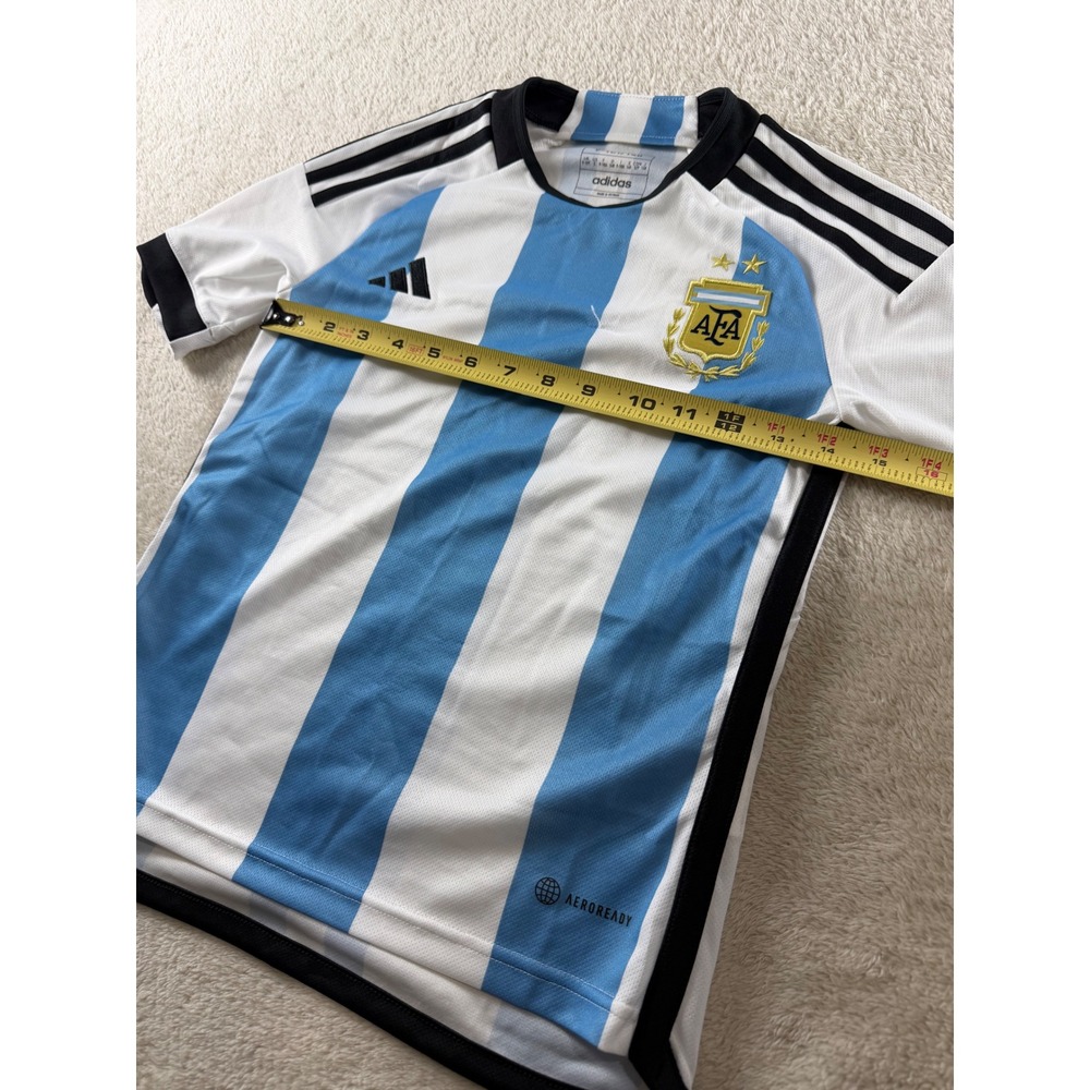 Adidas Argentina Kids Jersey Light Blue White AFA Soccer Shirt HF1488 Size 9-10Y - Picture 3 of 16